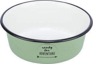 Миска Trixie для собак зелена ємаль/метал 1,9 л d-21 см 25213 фото