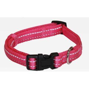 Нашийник Soft Reflective світловідбиваючий, м'який, рожевий, нейлон, 30-45х1,5см C5079862 фото