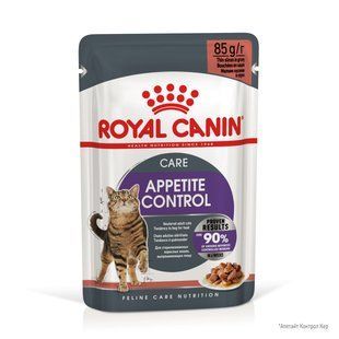 Вологий корм для дорослих котів ROYAL CANIN APPETITE CONTROL CARE шматочки в соусі 85 г 1466001/П фото