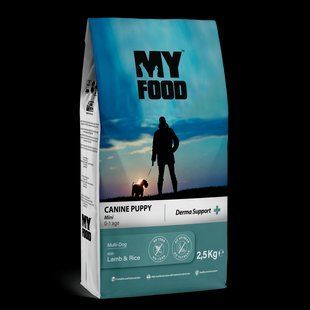 Сухий Корм Myfood Суперпреміум для цуценят малих порід з Ягням та Рисом 2,5 кг 800912 фото