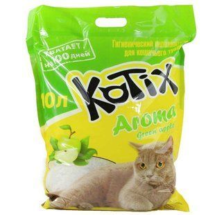 Kotix Aroma 10 л (4,05 кг) силікагелевий наповнювач для котячого туалету з ароматом яблука KN7479 фото