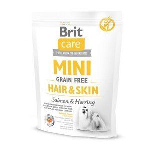 Сухой корм Brit Care GF Mini Hair & Skin для собак миниатюрных пород, для кожи и шерсти, с лососем и селедкой, 170783 фото