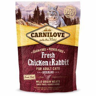 Сухой корм для взрослых кошек Carnilove Frech Chicken & Rabbit 400 г (курица и кролик) 170873/7373 фото