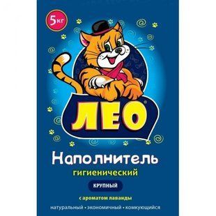 Бентонитовый наполнитель Лео мелкий (0,25-1,5 мм) с ароматом лаванды 5 кг. лео 2 фото