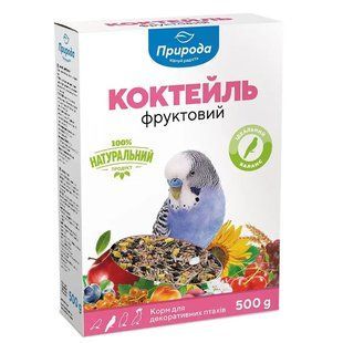 Корм для хвилястих попуг Природа Коктейль &laquo;Фруктовий&raquo; 500 г PR241028 фото