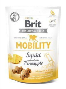 Функциональные лакомство Brit Care Mobility кальмар с ананасом для собак, 150 111417/9932 фото