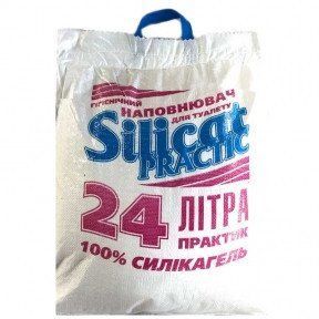 Наповнювач cилікагелевий для котячого туалету Silicat Practic 24 л 10 кг 39314 фото