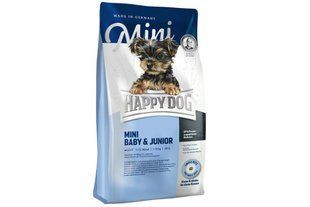 Корм Happy dog Mini Baby & Junior 8 кг для щенков мелких пород, от 4 до 12 недель, со вкусом птицы 60580 фото