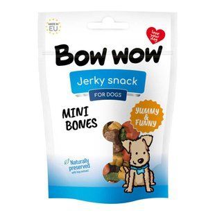 Лакомство для собак "Bow wow" мини-кости, 80гр (15шт в кор) BW867 фото