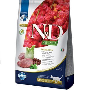 Фарміна сухий корм N&D DIGESTION, LAMB & FENNEL ADULT 5 кг дієт. харчування при порушені травлення з ягням та кіноа 179968 фото