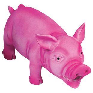 Flamingo Swine Pink игрушка для собак, поросенок реалистично хрюкающий, розовый, латекс розовый 22х10х10 см 504215 фото