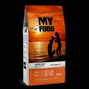 Сухий Корм Myfood Суперпреміум для дорослих собак середніх та великих порід з Лососем 2,5 кг 600994 фото