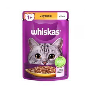 Вологий корм Whiskas для котів, з куркою в желе, 85 г х 28 шт 141603/П фото