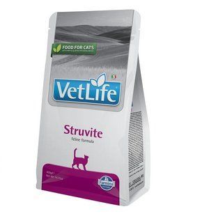Фарміна сухий корм Vet Life Struvite дієт. харчування, для розчинення струвітних уролітів, 400 г 25166 160392 фото