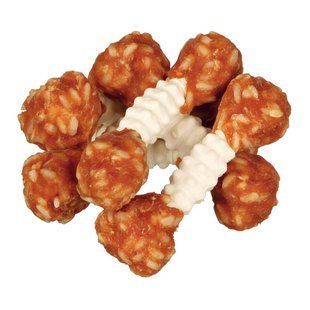 Лакомство для собак Trixie Гантель для чистки зубов с курицей Denta Fun (6 шт.) 31342 фото