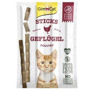 Ласощі GimCat для котів, палички з м'ясом птиці, 4 шт по 5 г G-420868/400761 фото