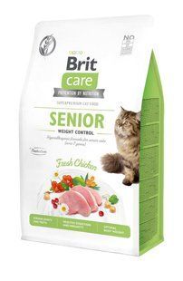 Сухой корм Brit Care Cat GF Senior Weight Control для пожилых кошек с избыточным весом, курица, 400 г 171315/0952 фото