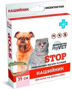 Нашийник для кішок і собак Природа ProVET Інсектостоп 35 см від зовнішніх паразитів PR020119 фото