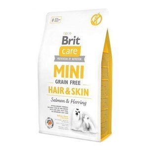 Сухой корм Brit Care GF Mini Hair & Skin для собак миниатюрных пород, для кожи и шерсти, с лососем и селедкой, 170782 фото