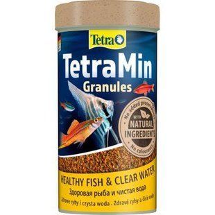 Tetra Min Granules 250ml гранулы основной корм для рыб 139749 фото