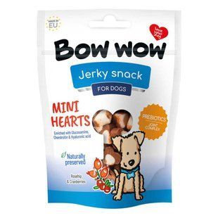 Лакомство для собак "Bow wow" мини-сердечка, 80гр (15 шт в кор) BW621 фото