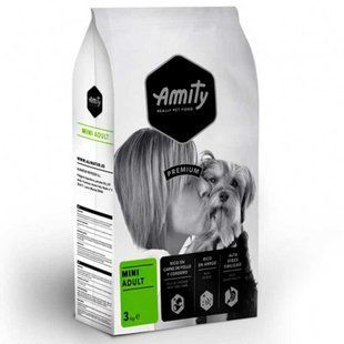 Сухий корм Amity Mini Adult 3 кг для дорослих собак дрібних порід, з куркою і ягням 778MINI3KG фото