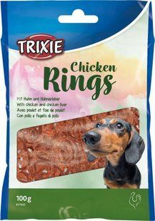 Ласощі для собак Chicken Rings з куркою 100 г 31665 фото
