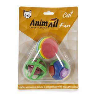 AnimAll Фан VP064 набір м'ячиків в асорт. (3 шт) для котів 155885 фото