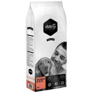 Сухий корм Amity Salmon&Rice 3 кг для дорослих собак усіх порід, гіпоалергенний, з лососем і рисом, 3кг 119DOGSALM3KG фото