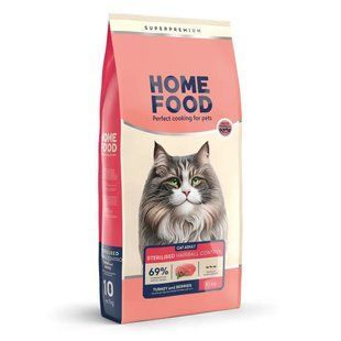 Сухой корм для взрослых кошек Home Food Hairball Control Cat Adult вывод шерсти из желудка 10 кг 4820235020880 фото