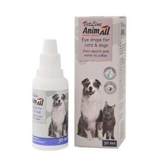 Очні краплі AnimAll VetLine для котів і собак, 30 мл 69543 фото