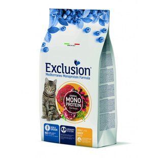 Сухий корм Exclusion Adult Beef для дорослих котів всіх порід, з яловичиною, 300 г 5194 фото