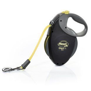 Поводок-рулетка Flexi с лентой Neon Giant XL 8 м / от 50 кг черная FL 030004 фото