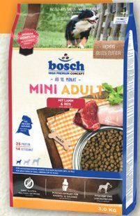Bosch Mini Adult Lamb & Rice 3 кг сухий корм для собак маленьких порід вагою до 15-ти кг 5205003 фото