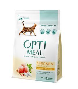 Корм Optimeal Adult Cats Chicken 4 кг для кішок з куркою B1841201 фото