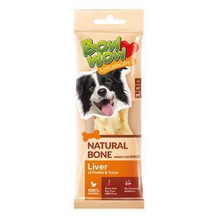 Лакомство для собак "Bow wow" натуральная косточка из печени птицы и юкки, 24 гр (18 шт в кор) BW301RD фото