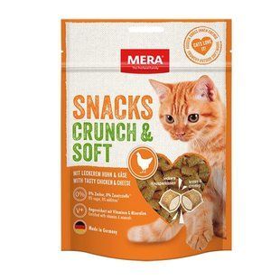 MERA SNACKS Crunch & Soft Huhn&K&auml;se 200 г снеки для котів із куркою та сиром 083430-4035 фото