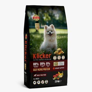 Сухий корм Klicker для дорослих собак МОНОПРОТЕЇНОВИЙ з Яловичиною 2,5кг 400075 фото