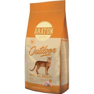 Сухий корм Araton Outdoor Adult All Breeds для активних кішок, з індичкою та куркою, 15 кг ART47475 фото