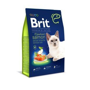 Сухий корм для стерилізованих котів Brit Premium by Nature Cat Sterilized Salmon з лососем 8 кг 171872 фото