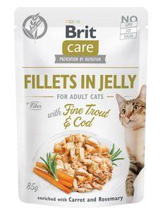 Влажный корм Brit Care Cat Pouch для кошек, в желе, щепа и форель, 85 г 100536/0587 фото