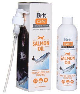 Brit Care Олія лосося 250 мл для собак усіх порід харчова добавка для здорової шерсті та шкіри 101115/2844 фото