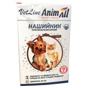 AnimAll VetLine нашийник проти бліх та кліщів для котів та собак, 35 см (4 кольори) помаранчевий 69635 фото
