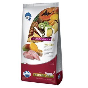 Фармина сухой корм N&D TROPICAL SELECTION CHIECKEN NEUTERED с курицей и тропическими фруктами, 10 кг, 42224 183860 фото