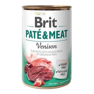 Консерва Brit Pat&eacute; & Meat dog k 400г venison для собак паштет с мясом оленины 100866/100078/0328 фото