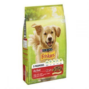 Сухий корм Friskies Active 10 кг для активних собак з яловичиною 12465563 фото