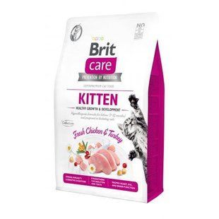 Сухой корм Brit Care Cat GF Kitten HGrowth & Development для котят, здоровый рост и развитие, 2 кг 171278 фото