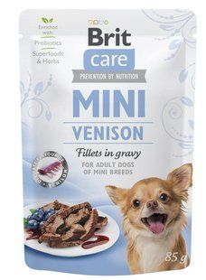 Вологий корм Brit Care Mini Venison 85г Бріт Кеа для собак дрібних та міні порід з філе дичини в соусі 100220/4456/100915 фото