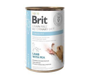 Влажный корм Brit GF VetDiet Obesity для собак, при ожирении и избыточном весе, ягненок и горошек, 400 г 100283/6115 фото