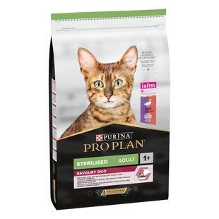 Сухий корм Purina Pro Plan Sterilised 1,5 кг для стерилізованих кішок і кастрованих котів, качка і печінка 12515227 фото